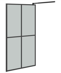 Walk-in Shower Screen 118x190 Cm Dark Tempered Glass -Room Walk in Shower Screen 118x190 cm Dark Tempered Glass 513347 4