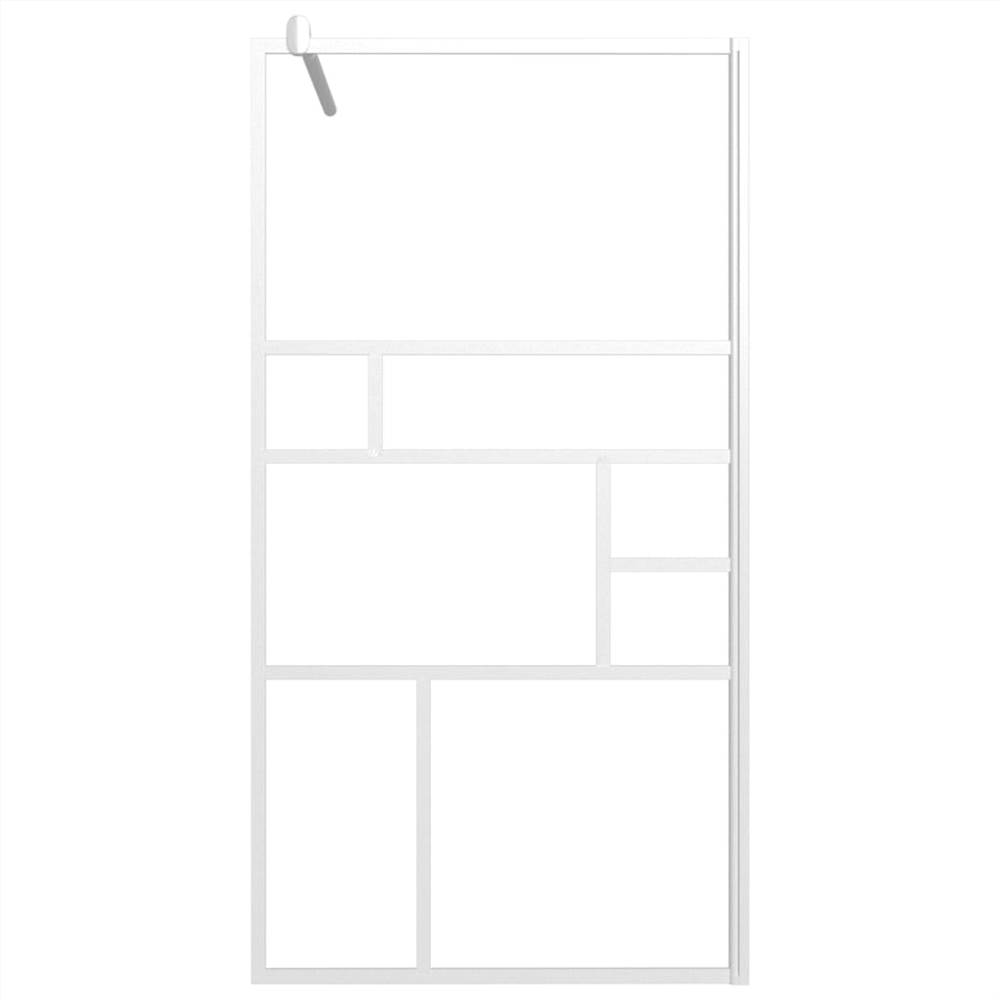 Walk-in Shower Wall 100x195 cm ESG Glass White Walk-in Shower Wall 100x195 Cm ESG Glass White -Room Walk in Shower Wall 100x195 cm ESG Glass White 513349 2