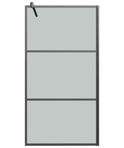 Walk-in Shower Wall 115x195cm Dark ESG Glass Black 4 Walk-in Shower Wall 115x195cm Dark ESG Glass Black -Room Walk in Shower Wall 115x195cm Dark ESG Glass Black 514106 2