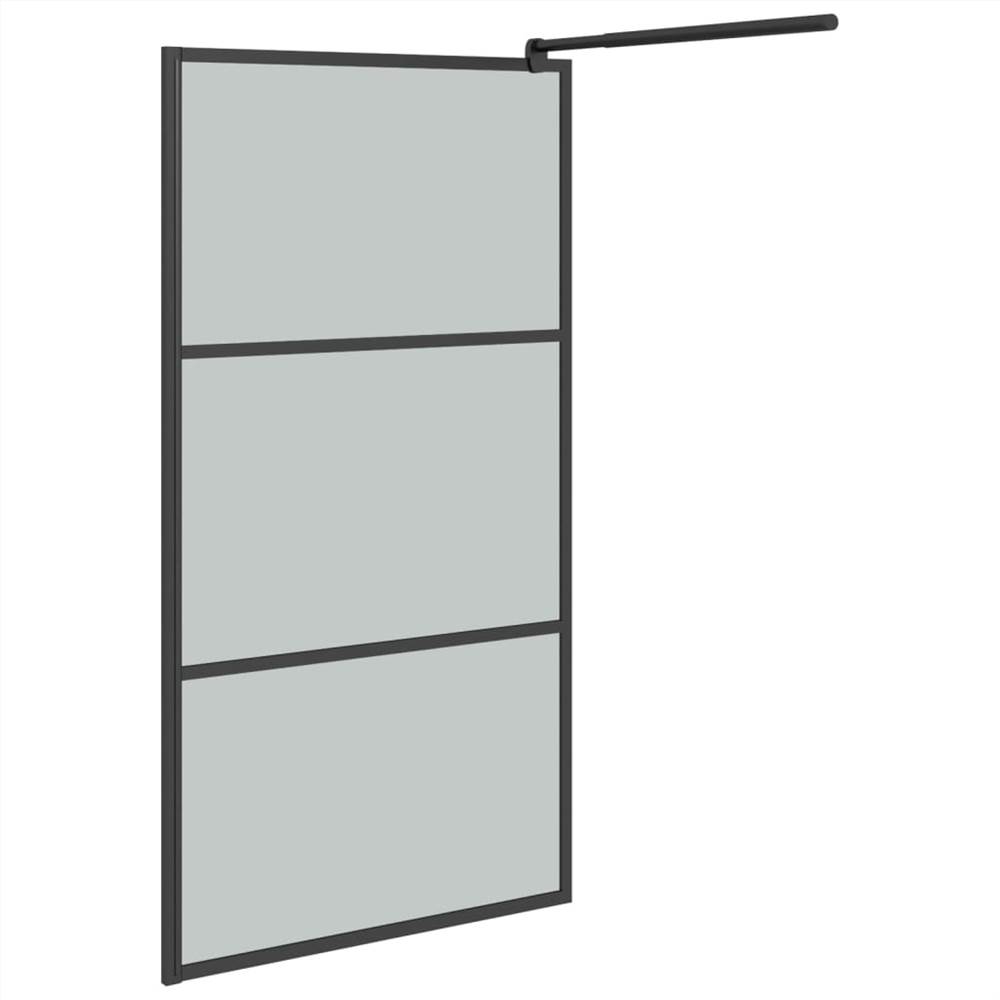 Walk-in Shower Wall 115x195cm Dark ESG Glass Black Walk-in Shower Wall 115x195cm Dark ESG Glass Black -Room Walk in Shower Wall 115x195cm Dark ESG Glass Black 514106 3