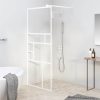 Walk-in Shower Wall 80x195 Cm ESG Glass White -Room Walk in Shower Wall 80x195 cm ESG Glass White 517665 0