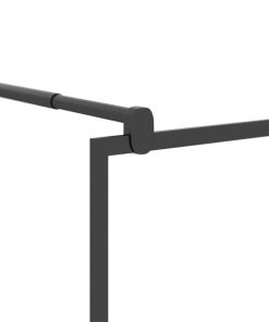 Walk-in Shower Wall 80x195 Cm Frosted ESG Glass Black -Room Walk in Shower Wall 80x195 cm Frosted ESG Glass Black 513346 5