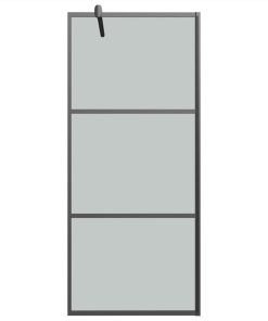 Walk-in Shower Wall 80x195cm Dark ESG Glass Black -Room Walk in Shower Wall 80x195cm Dark ESG Glass Black 514108 2