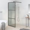 Walk-in Shower Wall 90x195cm Dark ESG Glass Black -Room Walk in Shower Wall 90x195cm Dark ESG Glass Black 514232 0