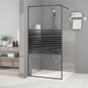 Walk-in Shower Wall Black 100x195 Cm Clear ESG Glass -Room Walk in Shower Wall Black 100x195 cm Clear ESG Glass 517714 0
