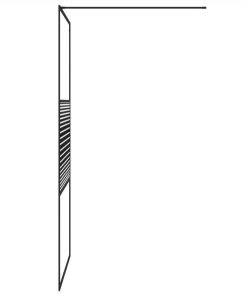 Walk-in Shower Wall Black 100x195 Cm Clear ESG Glass -Room Walk in Shower Wall Black 100x195 cm Clear ESG Glass 517714 3