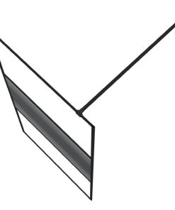 Walk-in Shower Wall Black 100x195 Cm Clear ESG Glass -Room Walk in Shower Wall Black 100x195 cm Clear ESG Glass 517714 4