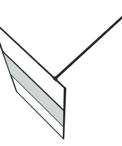 Walk-in Shower Wall Black 100x195 Cm Half Frosted ESG Glass 6 Walk-in Shower Wall Black 100x195 Cm Half Frosted ESG Glass -Room Walk in Shower Wall Black 100x195 cm Half Frosted ESG Glass 517697 4