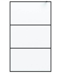 Walk-in Shower Wall Black 115x195 Cm Frosted ESG Glass 4 Walk-in Shower Wall Black 115x195 Cm Frosted ESG Glass -Room Walk in Shower Wall Black 115x195 cm Frosted ESG Glass 517698 2