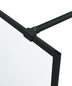 Walk-in Shower Wall Black 115x195 Cm Frosted ESG Glass 7 Walk-in Shower Wall Black 115x195 Cm Frosted ESG Glass -Room Walk in Shower Wall Black 115x195 cm Frosted ESG Glass 517698 5