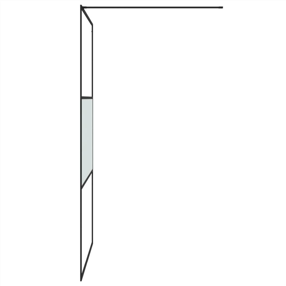 Walk-in Shower Wall Black 115x195 cm Half Frosted ESG Glass Walk-in Shower Wall Black 115x195 Cm Half Frosted ESG Glass -Room Walk in Shower Wall Black 115x195 cm Half Frosted ESG Glass 517699 3