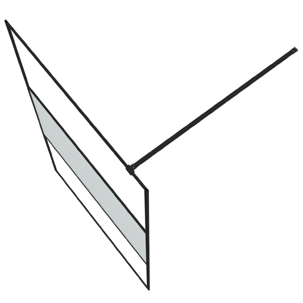 Walk-in Shower Wall Black 115x195 cm Half Frosted ESG Glass Walk-in Shower Wall Black 115x195 Cm Half Frosted ESG Glass -Room Walk in Shower Wall Black 115x195 cm Half Frosted ESG Glass 517699 4