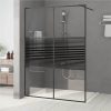Walk-in Shower Wall Black 140x195 Cm Clear ESG Glass 1 Walk-in Shower Wall Black 140x195 Cm Clear ESG Glass -Room Walk in Shower Wall Black 140x195 cm Clear ESG Glass 517721 0