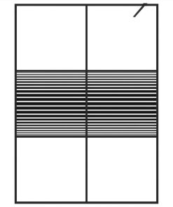 Walk-in Shower Wall Black 140x195 Cm Clear ESG Glass 4 Walk-in Shower Wall Black 140x195 Cm Clear ESG Glass -Room Walk in Shower Wall Black 140x195 cm Clear ESG Glass 517721 2