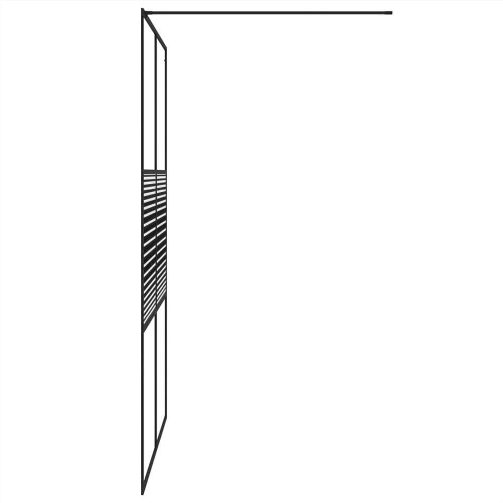 Walk-in Shower Wall Black 140x195 cm Clear ESG Glass Walk-in Shower Wall Black 140x195 Cm Clear ESG Glass -Room Walk in Shower Wall Black 140x195 cm Clear ESG Glass 517721 3