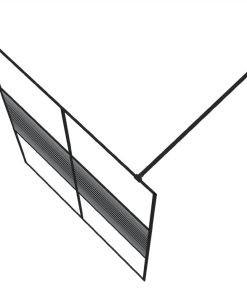 Walk-in Shower Wall Black 140x195 Cm Clear ESG Glass 6 Walk-in Shower Wall Black 140x195 Cm Clear ESG Glass -Room Walk in Shower Wall Black 140x195 cm Clear ESG Glass 517721 4