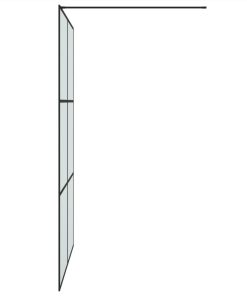 Walk-in Shower Wall Black 140x195 Cm Frosted ESG Glass -Room Walk in Shower Wall Black 140x195 cm Frosted ESG Glass 517690 3