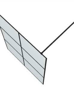 Walk-in Shower Wall Black 140x195 Cm Frosted ESG Glass -Room Walk in Shower Wall Black 140x195 cm Frosted ESG Glass 517690 4