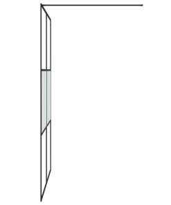 Walk-in Shower Wall Black 140x195 Cm Half Frosted ESG Glass 5 Walk-in Shower Wall Black 140x195 Cm Half Frosted ESG Glass -Room Walk in Shower Wall Black 140x195 cm Half Frosted ESG Glass 517684 3
