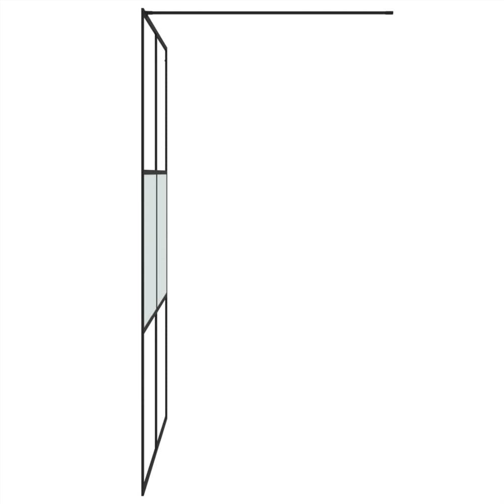 Walk-in Shower Wall Black 140x195 cm Half Frosted ESG Glass Walk-in Shower Wall Black 140x195 Cm Half Frosted ESG Glass -Room Walk in Shower Wall Black 140x195 cm Half Frosted ESG Glass 517684 3