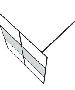 Walk-in Shower Wall Black 140x195 Cm Half Frosted ESG Glass 6 Walk-in Shower Wall Black 140x195 Cm Half Frosted ESG Glass -Room Walk in Shower Wall Black 140x195 cm Half Frosted ESG Glass 517684 4