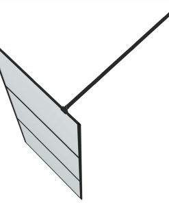 Walk-in Shower Wall Black 80x195 Cm Frosted ESG Glass 6 Walk-in Shower Wall Black 80x195 Cm Frosted ESG Glass -Room Walk in Shower Wall Black 80x195 cm Frosted ESG Glass 517687 4