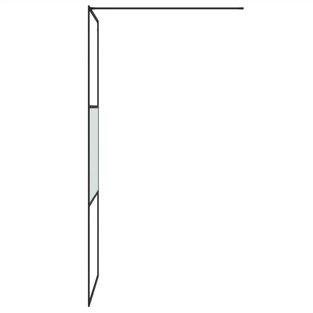Walk-in Shower Wall Black 80x195 cm Half Frosted ESG Glass Walk-in Shower Wall Black 80x195 Cm Half Frosted ESG Glass -Room Walk in Shower Wall Black 80x195 cm Half Frosted ESG Glass 517689 3