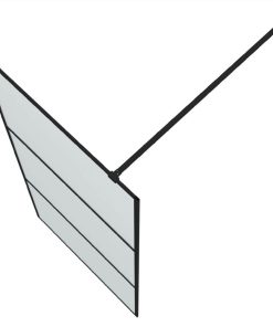 Walk-in Shower Wall Black 90x195 Cm Frosted ESG Glass 6 Walk-in Shower Wall Black 90x195 Cm Frosted ESG Glass -Room Walk in Shower Wall Black 90x195 cm Frosted ESG Glass 517700 4