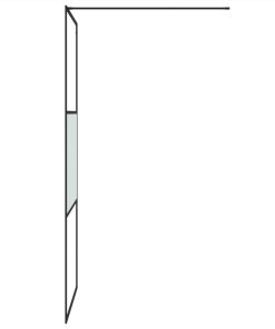 Walk-in Shower Wall Black 90x195 Cm Half Frosted ESG Glass 5 Walk-in Shower Wall Black 90x195 Cm Half Frosted ESG Glass -Room Walk in Shower Wall Black 90x195 cm Half Frosted ESG Glass 517686 3
