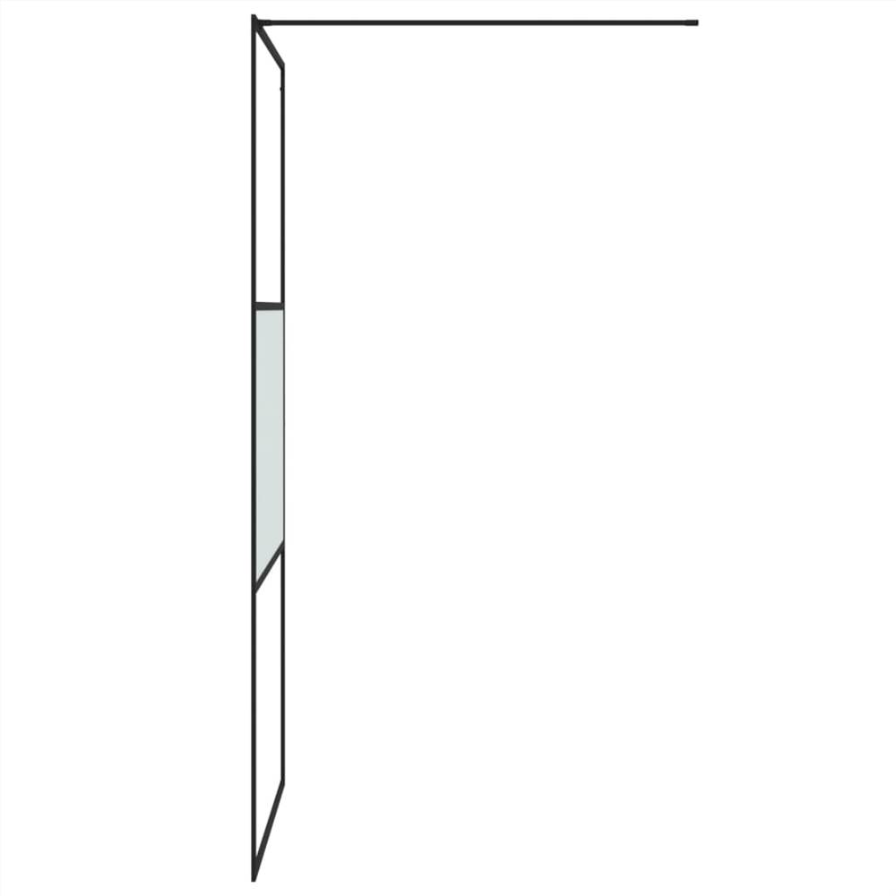 Walk-in Shower Wall Black 90x195 cm Half Frosted ESG Glass Walk-in Shower Wall Black 90x195 Cm Half Frosted ESG Glass -Room Walk in Shower Wall Black 90x195 cm Half Frosted ESG Glass 517686 3