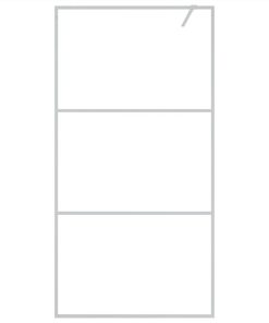 Walk-in Shower Wall Silver 100x195 Cm Clear ESG Glass -Room Walk in Shower Wall Silver 100x195 cm Clear ESG Glass 517695 2