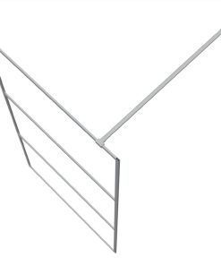 Walk-in Shower Wall Silver 100x195 Cm Clear ESG Glass -Room Walk in Shower Wall Silver 100x195 cm Clear ESG Glass 517695 4