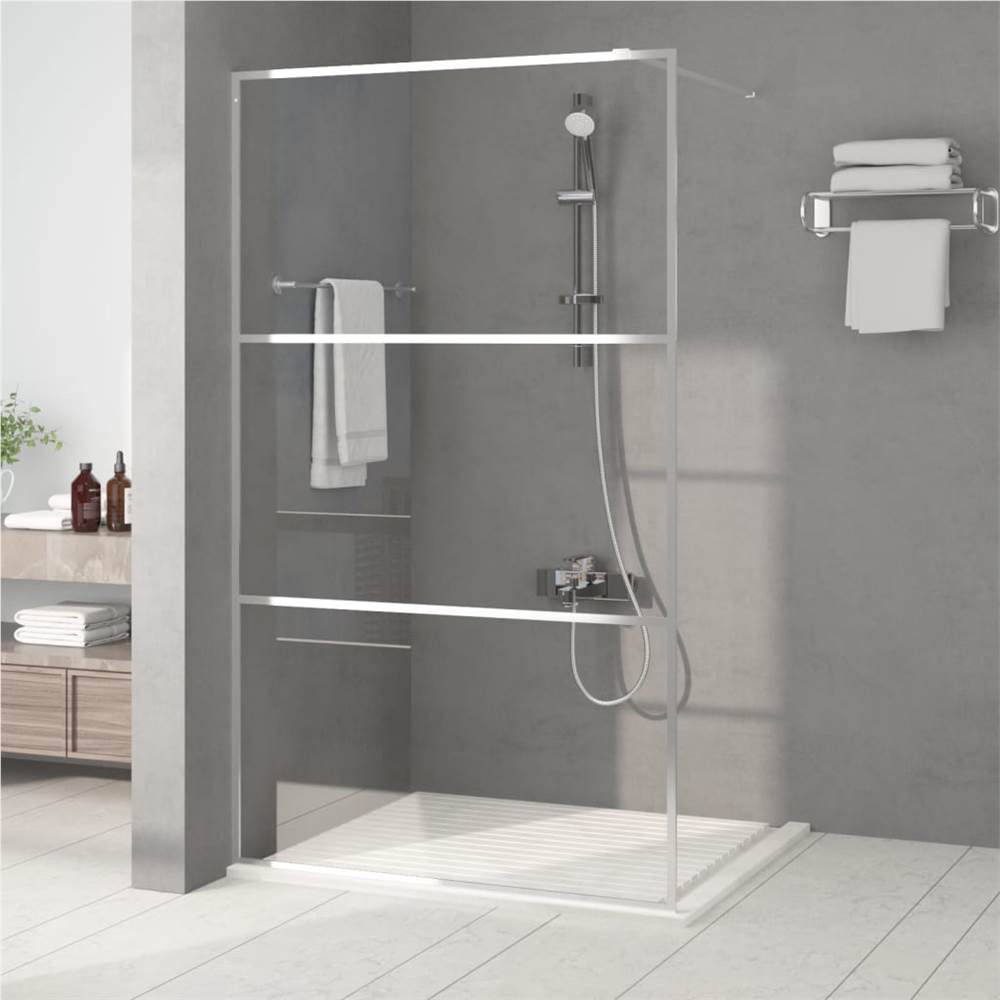 Walk-in Shower Wall Silver 115x195 cm Clear ESG Glass Walk-in Shower Wall Silver 115x195 Cm Clear ESG Glass -Room Walk in Shower Wall Silver 115x195 cm Clear ESG Glass 517692 0