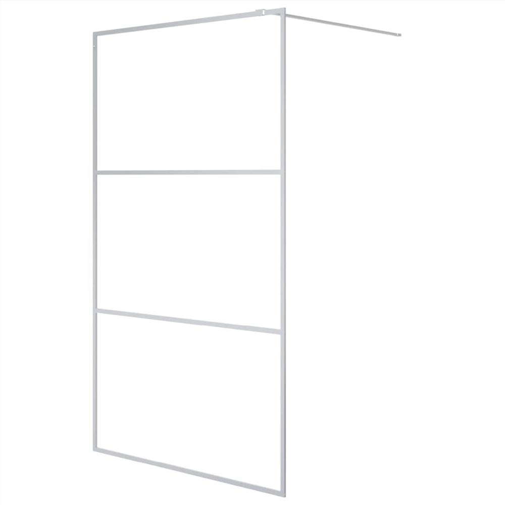 Walk-in Shower Wall Silver 115x195 cm Clear ESG Glass Walk-in Shower Wall Silver 115x195 Cm Clear ESG Glass -Room Walk in Shower Wall Silver 115x195 cm Clear ESG Glass 517692 1