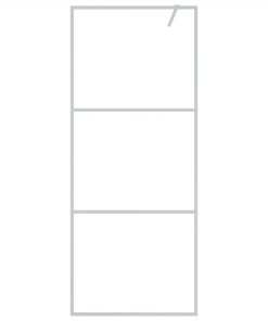 Walk-in Shower Wall Silver 80x195 Cm Clear ESG Glass 4 Walk-in Shower Wall Silver 80x195 Cm Clear ESG Glass -Room Walk in Shower Wall Silver 80x195 cm Clear ESG Glass 517696 2