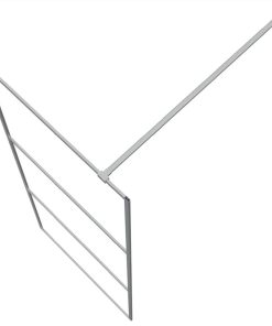 Walk-in Shower Wall Silver 80x195 Cm Clear ESG Glass 6 Walk-in Shower Wall Silver 80x195 Cm Clear ESG Glass -Room Walk in Shower Wall Silver 80x195 cm Clear ESG Glass 517696 4