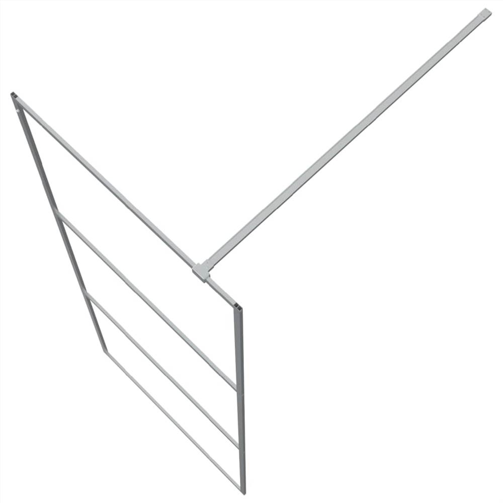 Walk-in Shower Wall Silver 80x195 cm Clear ESG Glass Walk-in Shower Wall Silver 80x195 Cm Clear ESG Glass -Room Walk in Shower Wall Silver 80x195 cm Clear ESG Glass 517696 4