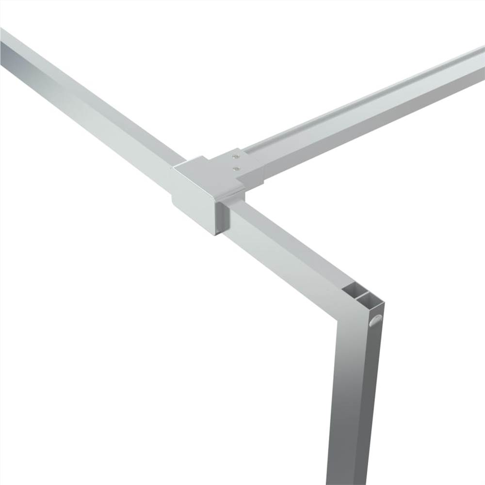 Walk-in Shower Wall Silver 80x195 cm Clear ESG Glass Walk-in Shower Wall Silver 80x195 Cm Clear ESG Glass -Room Walk in Shower Wall Silver 80x195 cm Clear ESG Glass 517696 5