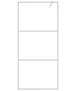 Walk-in Shower Wall Silver 90x195 Cm Clear ESG Glass 4 Walk-in Shower Wall Silver 90x195 Cm Clear ESG Glass -Room Walk in Shower Wall Silver 90x195 cm Clear ESG Glass 517688 2