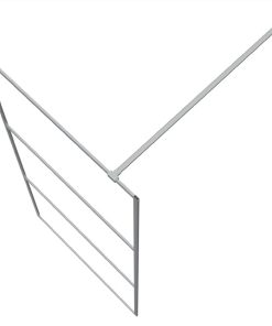 Walk-in Shower Wall Silver 90x195 Cm Clear ESG Glass 6 Walk-in Shower Wall Silver 90x195 Cm Clear ESG Glass -Room Walk in Shower Wall Silver 90x195 cm Clear ESG Glass 517688 4