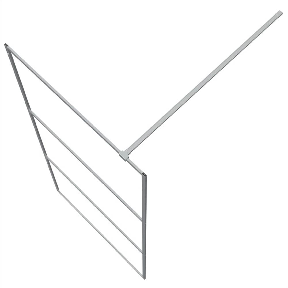 Walk-in Shower Wall Silver 90x195 cm Clear ESG Glass Walk-in Shower Wall Silver 90x195 Cm Clear ESG Glass -Room Walk in Shower Wall Silver 90x195 cm Clear ESG Glass 517688 4