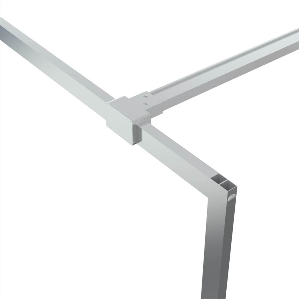 Walk-in Shower Wall Silver 90x195 cm Clear ESG Glass Walk-in Shower Wall Silver 90x195 Cm Clear ESG Glass -Room Walk in Shower Wall Silver 90x195 cm Clear ESG Glass 517688 5