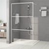 Walk-in Shower Wall White 115x195 Cm Clear ESG Glass 1 Walk-in Shower Wall White 115x195 Cm Clear ESG Glass -Room Walk in Shower Wall White 115x195 cm Clear ESG Glass 517691 0