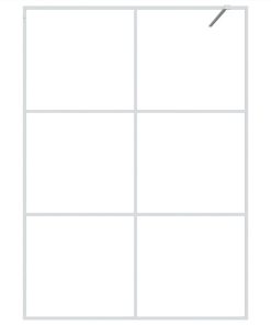 Walk-in Shower Wall White 140x195 Cm Clear ESG Glass -Room Walk in Shower Wall White 140x195 cm Clear ESG Glass 517702 2