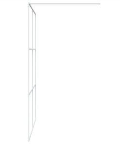 Walk-in Shower Wall White 140x195 Cm Clear ESG Glass -Room Walk in Shower Wall White 140x195 cm Clear ESG Glass 517702 3