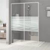Walk-in Shower Wall White 140x195 Cm Clear ESG Glass -Room Walk in Shower Wall White 140x195 cm Clear ESG Glass 517720 0