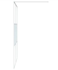 Walk-in Shower Wall White 140x195 Cm Clear ESG Glass 5 Walk-in Shower Wall White 140x195 Cm Clear ESG Glass -Room Walk in Shower Wall White 140x195 cm Clear ESG Glass 517720 3