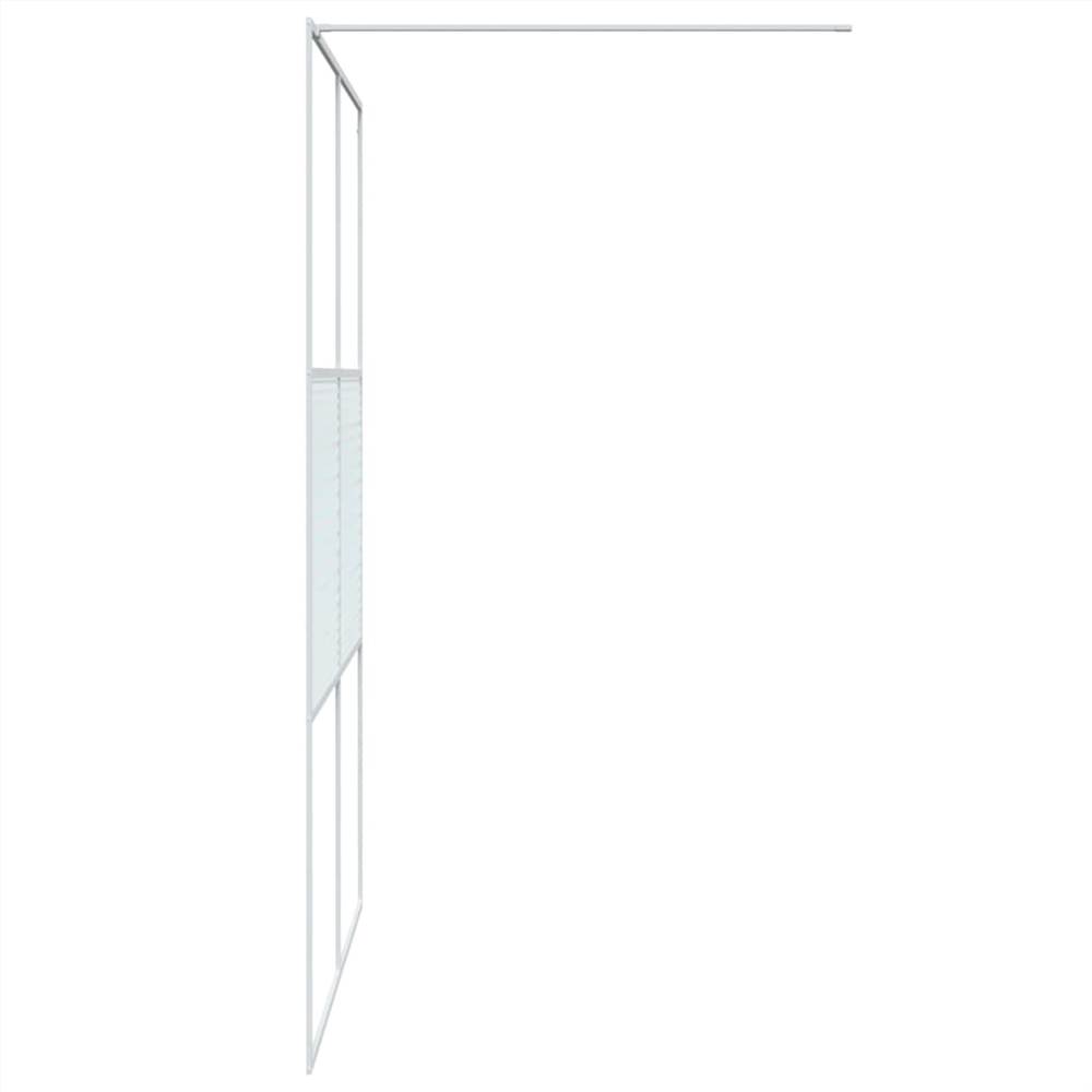 Walk-in Shower Wall White 140x195 cm Clear ESG Glass Walk-in Shower Wall White 140x195 Cm Clear ESG Glass -Room Walk in Shower Wall White 140x195 cm Clear ESG Glass 517720 3