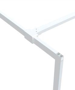 Walk-in Shower Wall White 140x195 Cm Clear ESG Glass 7 Walk-in Shower Wall White 140x195 Cm Clear ESG Glass -Room Walk in Shower Wall White 140x195 cm Clear ESG Glass 517720 5