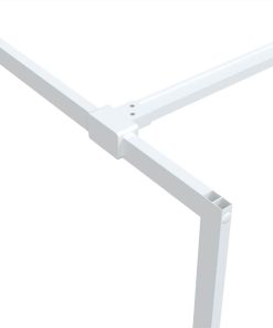 Walk-in Shower Wall White 80x195 Cm Clear ESG Glass -Room Walk in Shower Wall White 80x195 cm Clear ESG Glass 517694 5